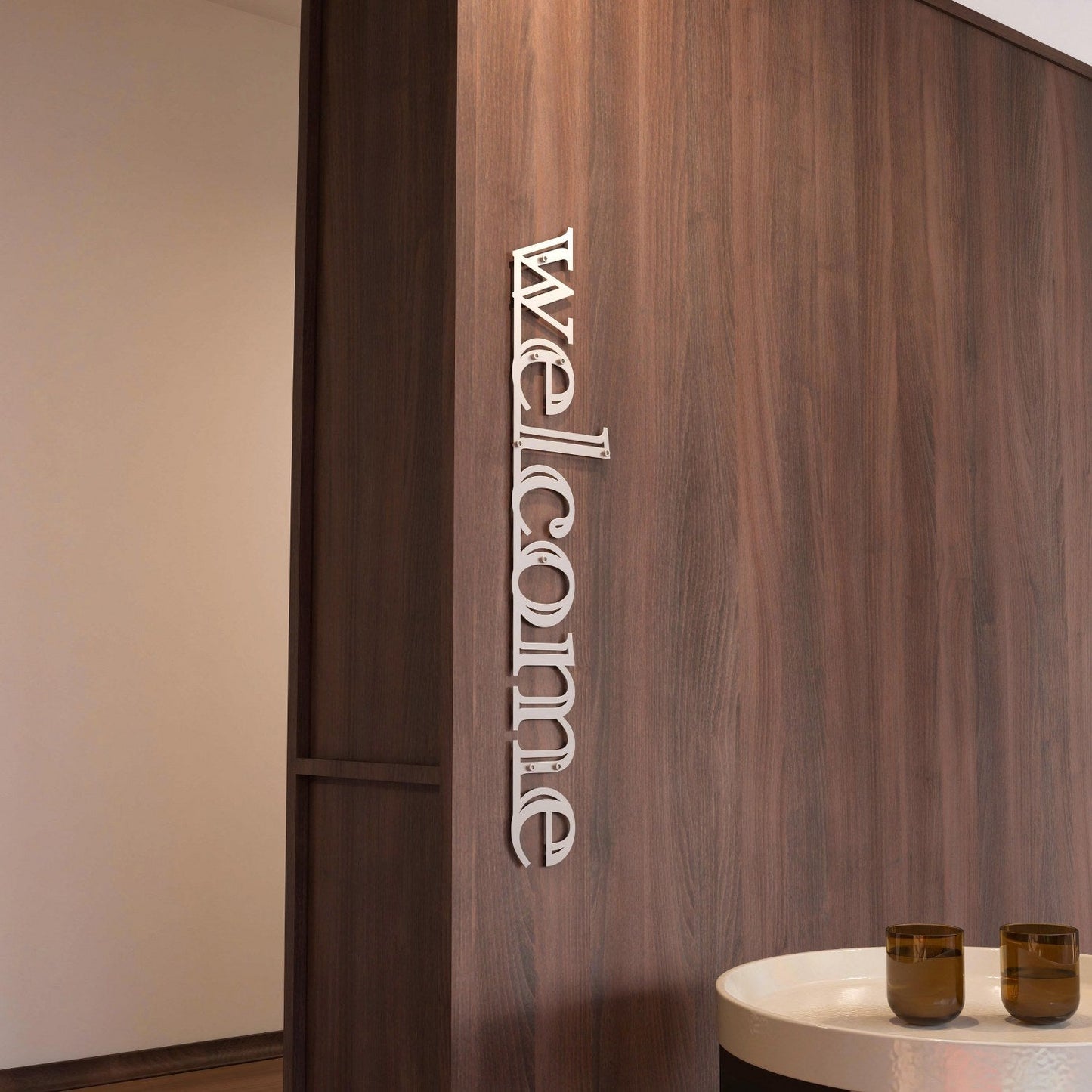 Welcome Sign For Wall - Metal Wall Art