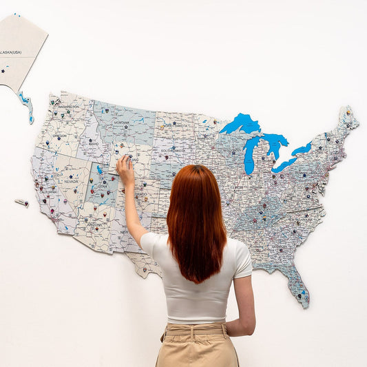 Wooden USA Map